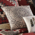 Crimson Vista Mandala Pillow