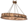 Primitive Pine Oval Inverted Pendant Light