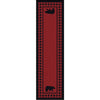 Bear Refuge Red Rug - 2 x 8 - OVERSTOCK