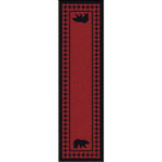 Bear Refuge Red Rug - 2 x 8 - OVERSTOCK - OUT OF STOCK