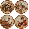 Autumn Wildlife Canape Plates - Set of 4