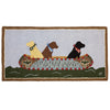 White Water Labs Hooked Wool Rug
