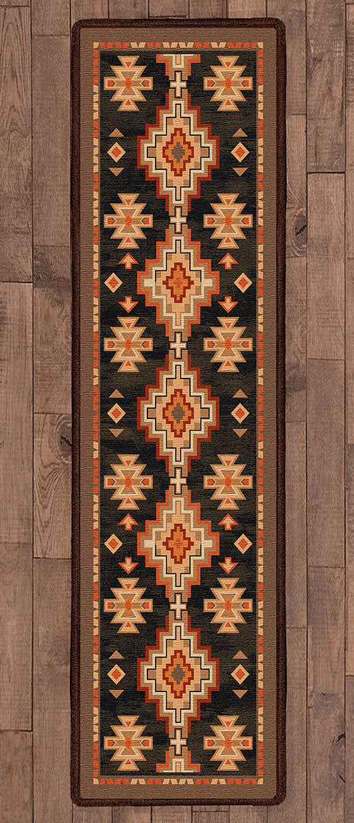 Black Ridge Rug - 2 x 8