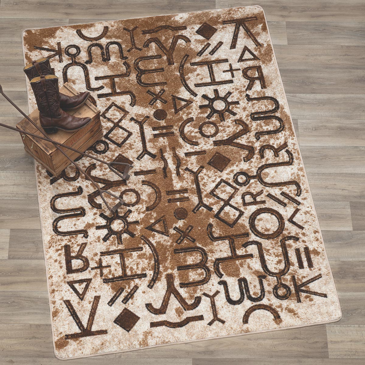 Branded Range Cowhide Rug - 3 x 4