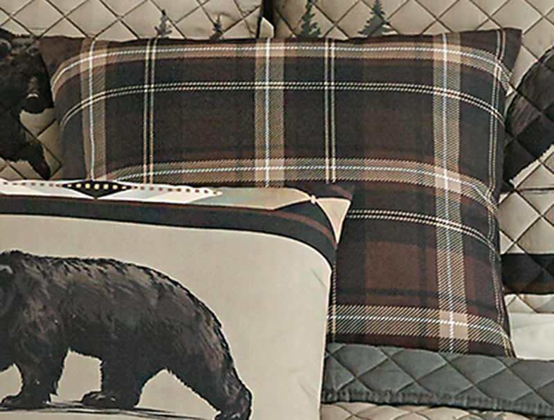 Durango Bear Plaid Accent Pillow - CLEARANCE