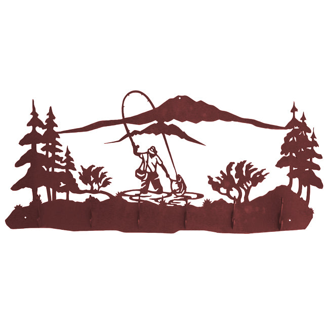 Fly Fisherman 6 Hook Coat Rack