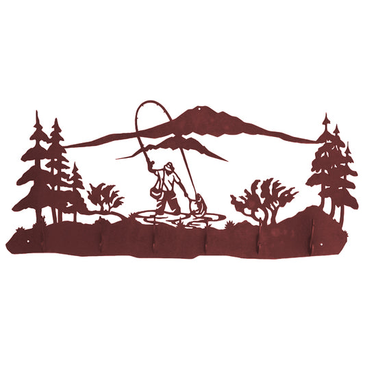 Fly Fisherman 6 Hook Coat Rack