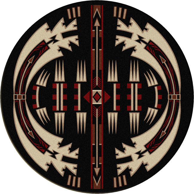 Horse Blanket Black Rug - 8 Ft. Round