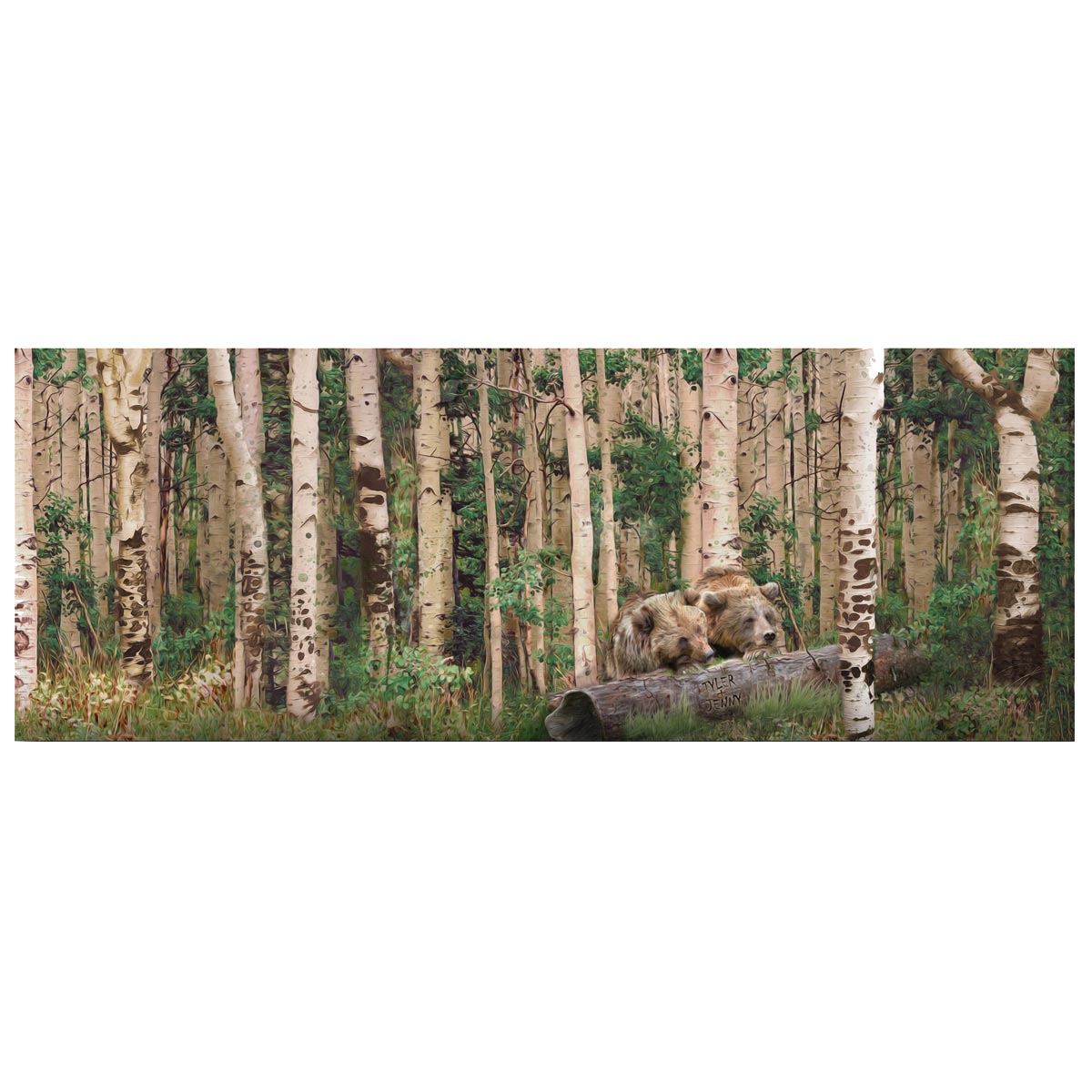 Personalized Aspen Bear Stretched Canvas