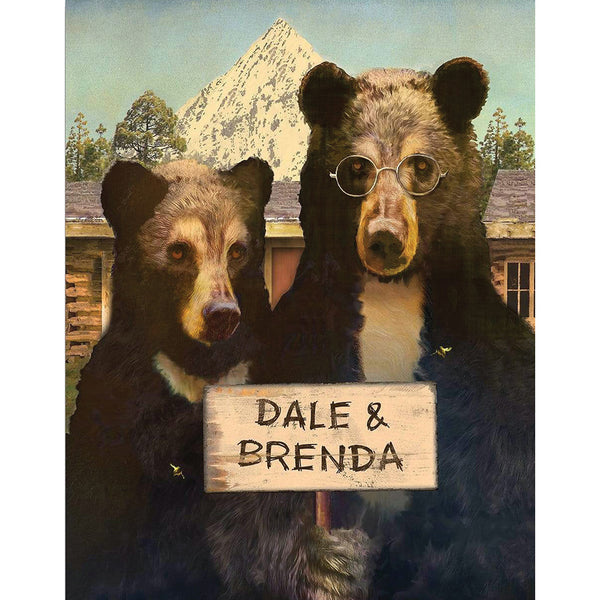 Bearly Gothic Personalized Stretched Canvas - Small