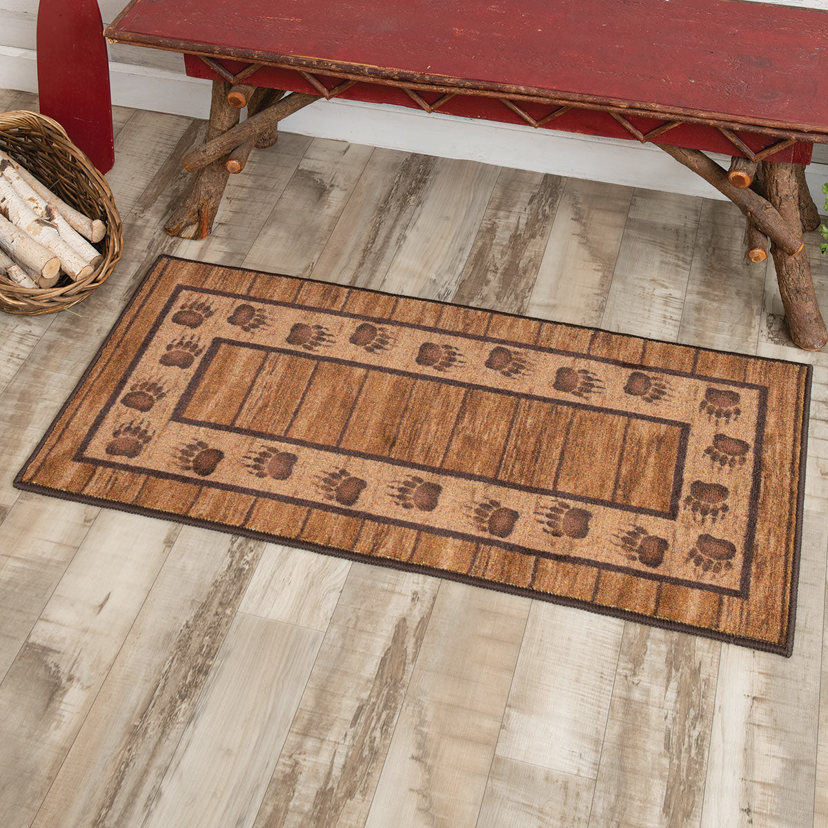 Rustic Bear Tracks Accent Rug