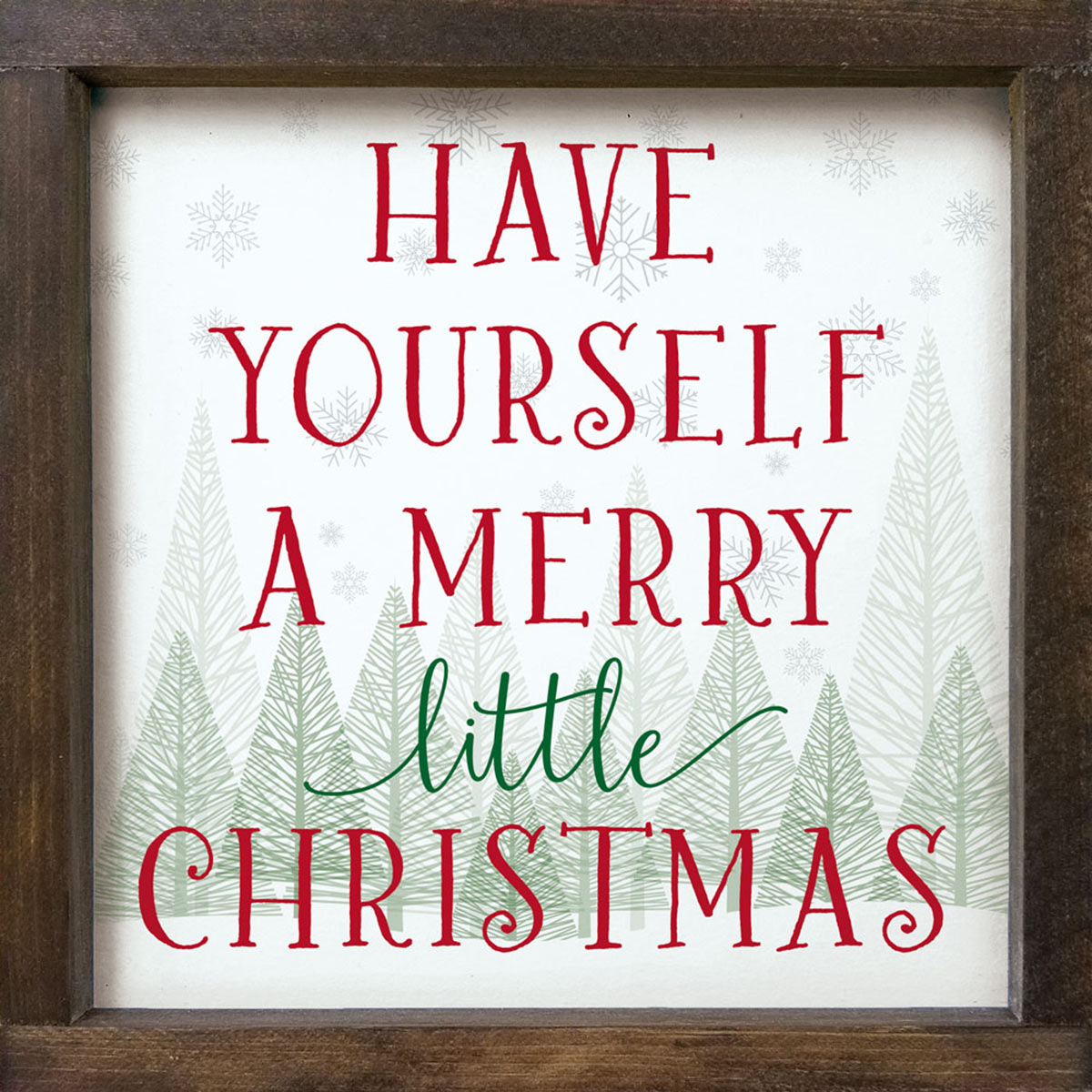 Merry Christmas Forest Wood Sign