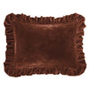 Copper Luxe Velvet Ruffle Euro Sham