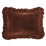 Copper Luxe Velvet Ruffle Euro Sham