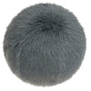 Cozy Cabin Circle Throw Pillow - Gray