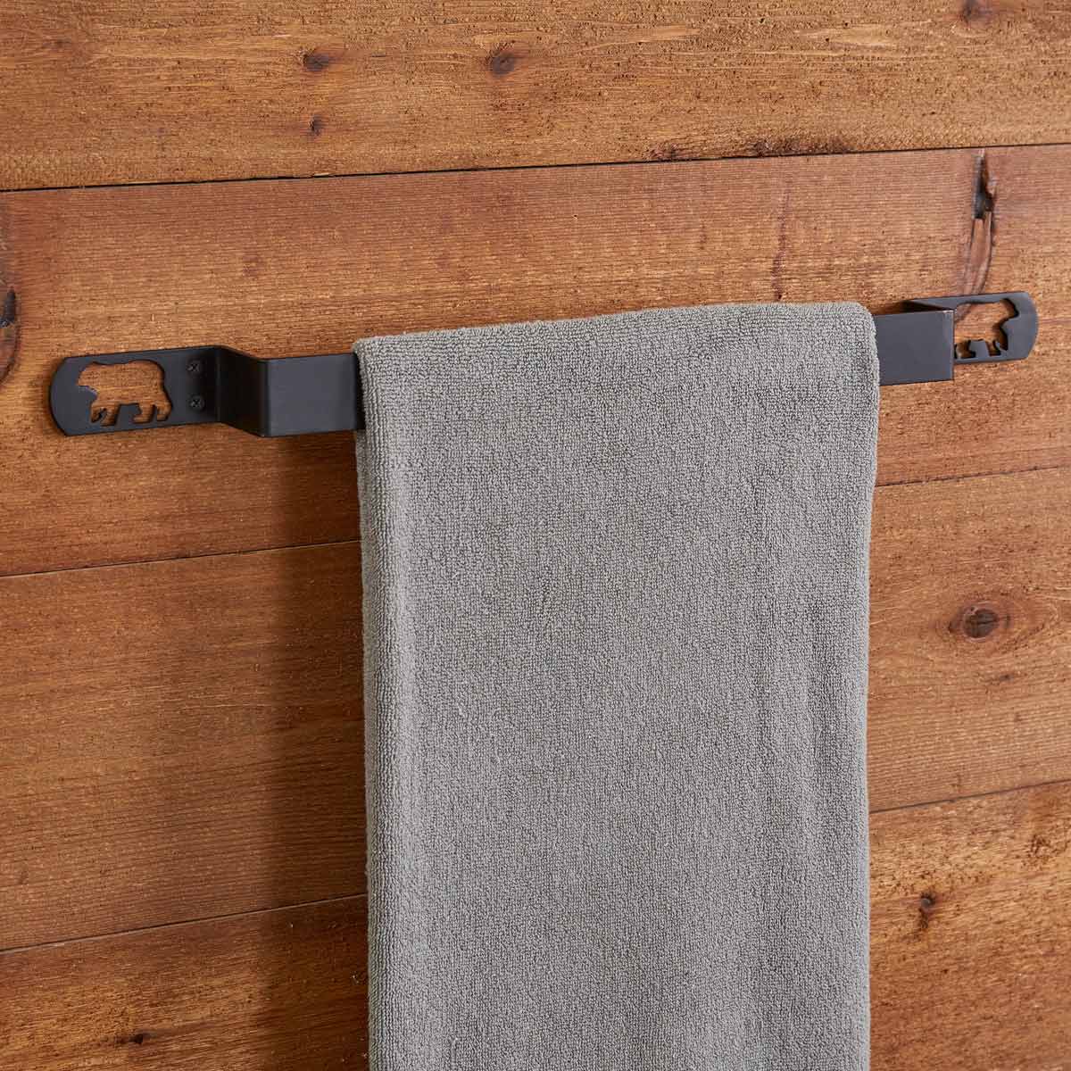 Cutout Bear Silhouette Towel Bar - 16 Inch
