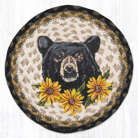 Wildflower Bear Round Trivets - Set of 3