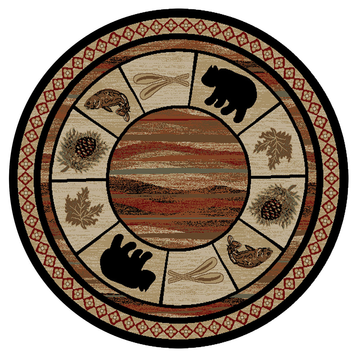 Camp Wild Rug - 8 Ft. Round