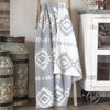 Tribal Arrow Gray Plush Throw