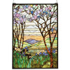 Mountain Flowers Stained Glass Window - 29 x 40