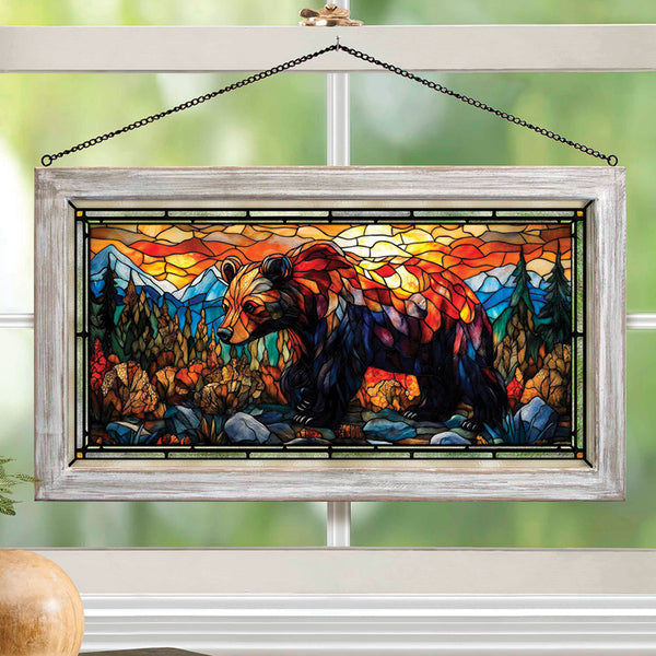 Bear Mosaic Stained Glass Art