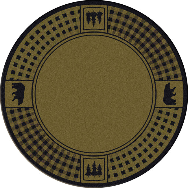 Bear Refuge Sage Rug - 8' Round