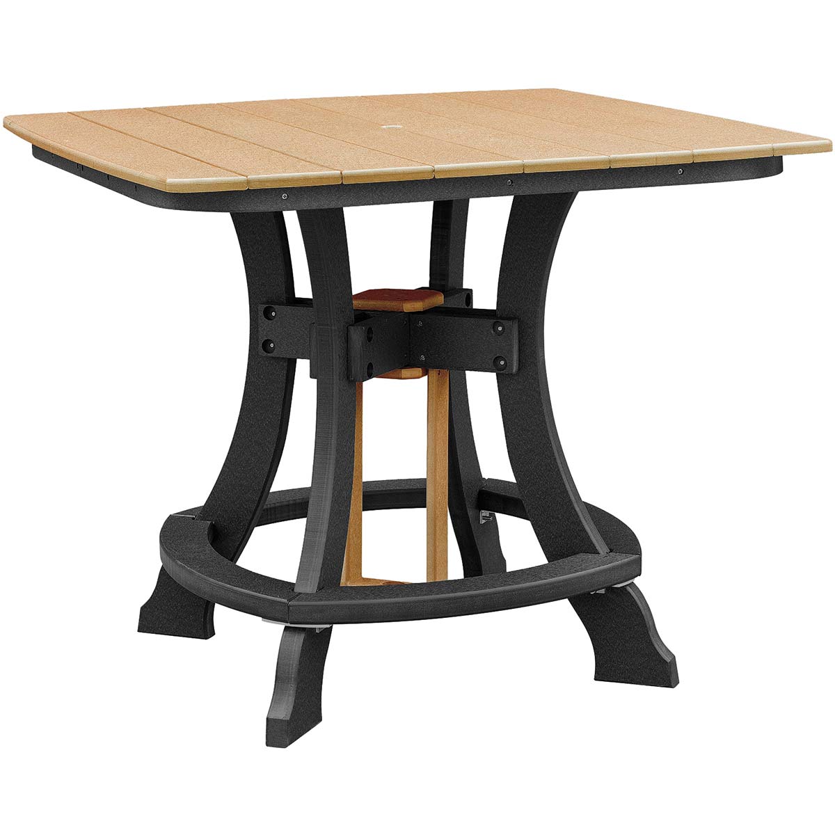 Beckett Counter Height Square Table - Mocha & Black