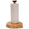 Cedar Log Free-Standing Paper Towel Holder