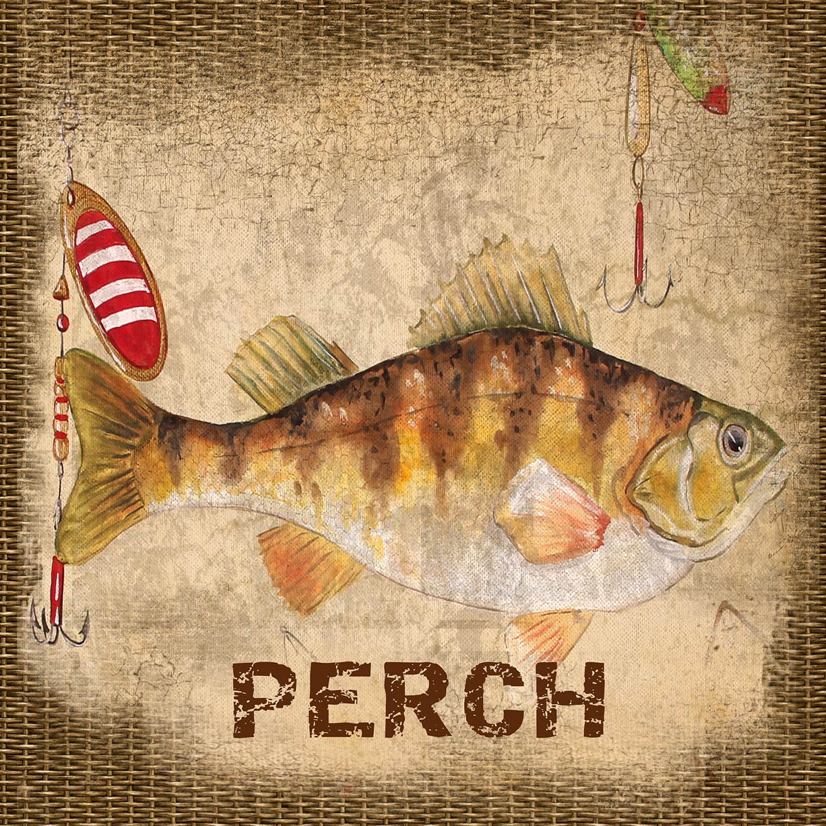Fish & Tackle - Perch Canvas Art