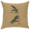 Flies Linen Pillow - Straw