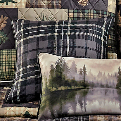 Pinecone Plaid Accent Pillow