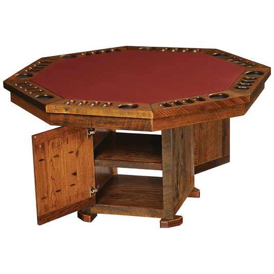 Barnwood Poker Table - 8 Sided