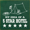 5-Star Tent Wood Sign