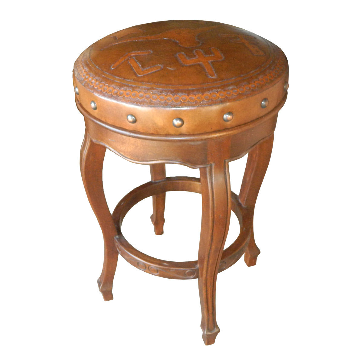 Spanish Heritage Round Counter Stool - Antique Brown - Set of 3