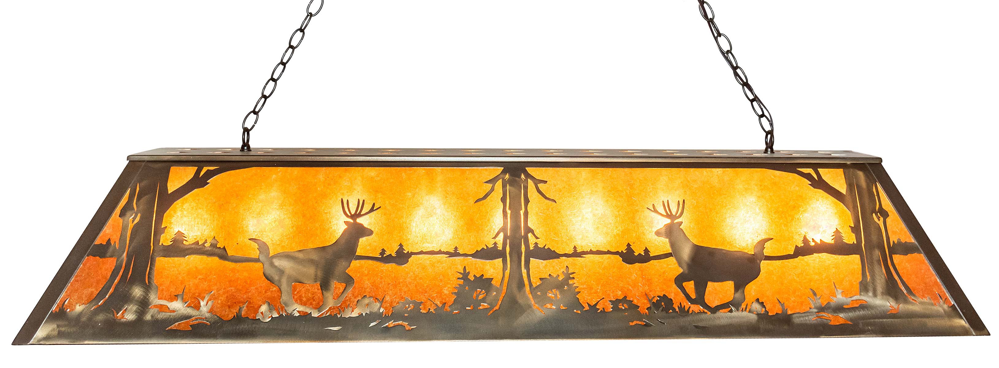 Dappled Deer Oblong Pendant Light