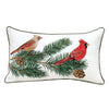 Cardinal Couple Indoor/Outdoor White Pillow