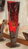 Triangle Glass Table Lamp - Red