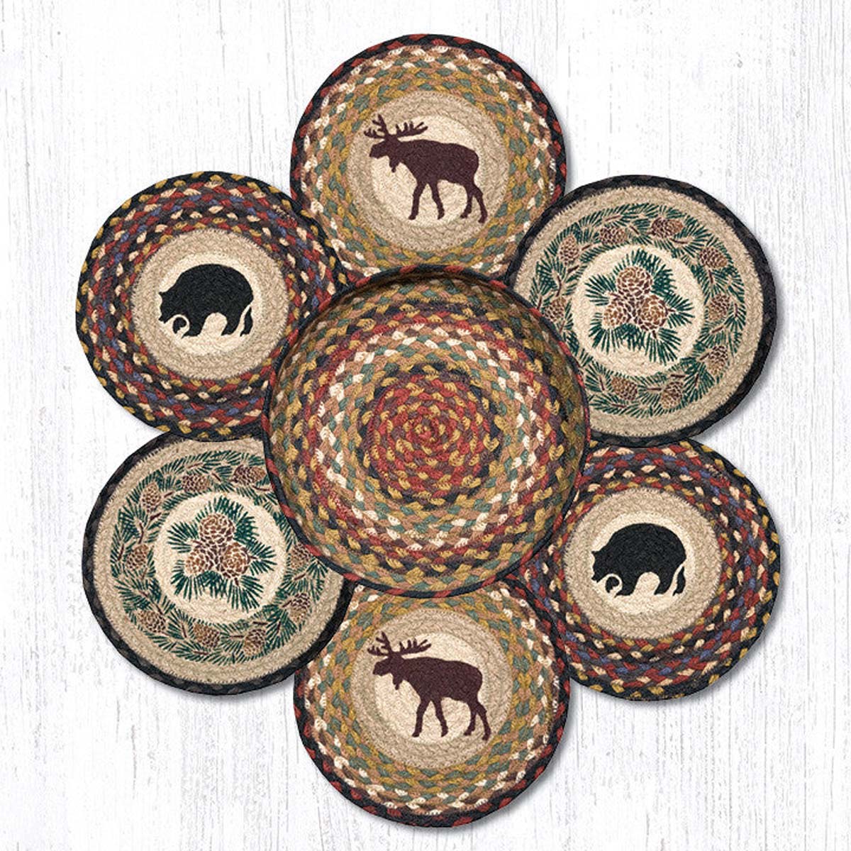 Wilderness Adventure Braided Trivets & Basket Set