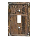 Rustic Barn Door Single Switch Cover