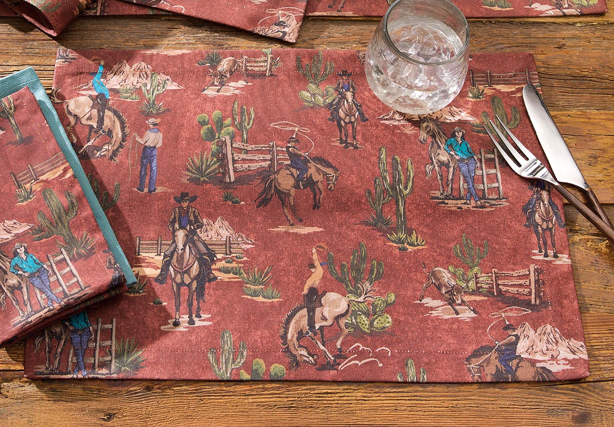 Cowboy Toile Placemat