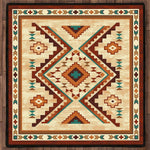 Angel Fire Tan Rug - 8 Ft. Square