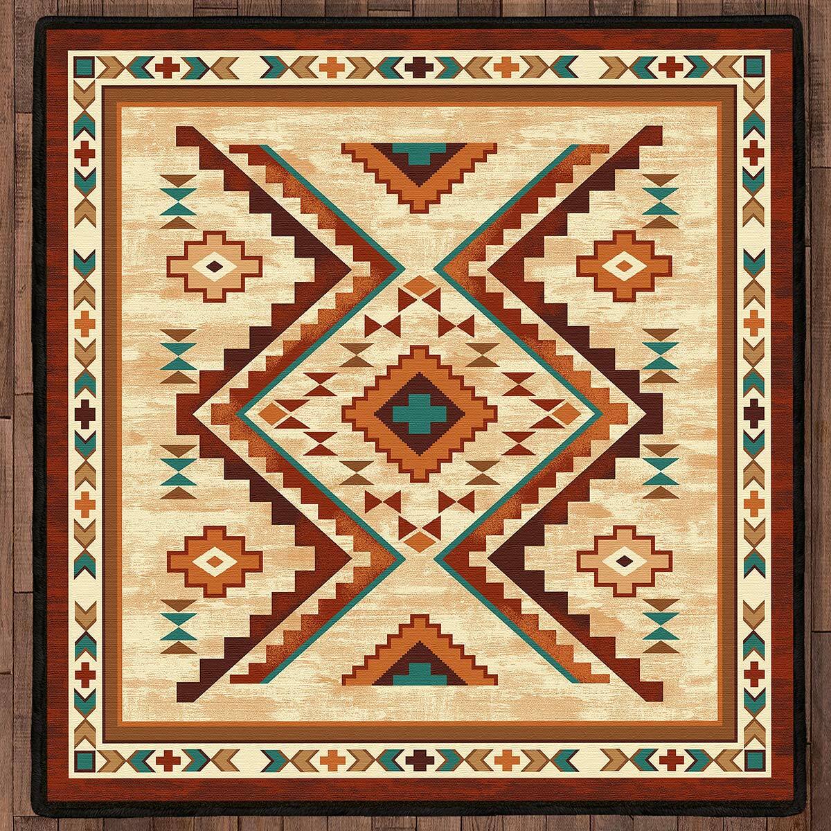 Angel Fire Tan Rug - 8 Ft. Square