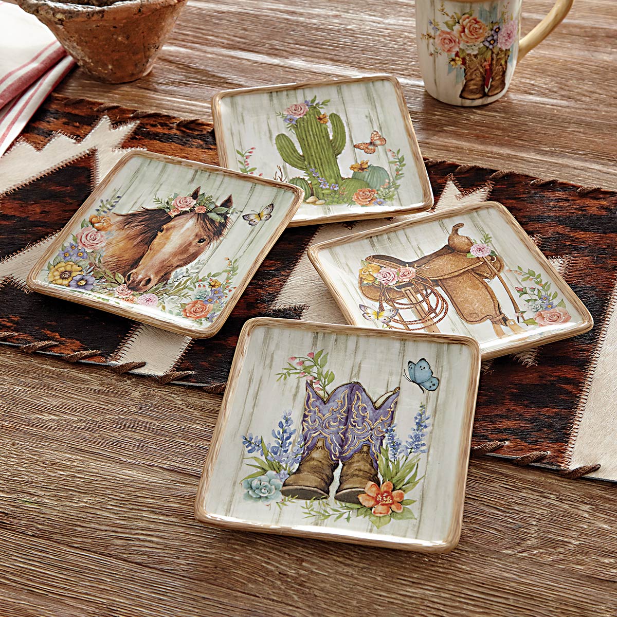 Highland Ranch Canape Plates - Set of 4