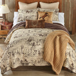 Ranch Hand Toile Western Quilt Bed Set - Queen