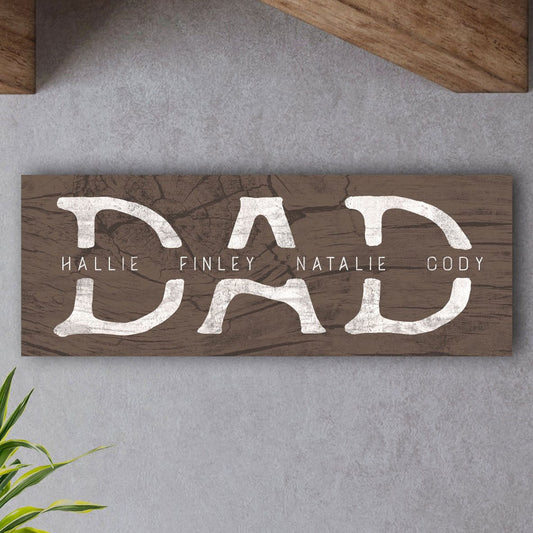 Lodge Dad Personalized Stretched Canvas - Large