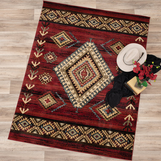 Crimson Ridge Southwestern Rug - 2 x 3 - OVERSTOCK