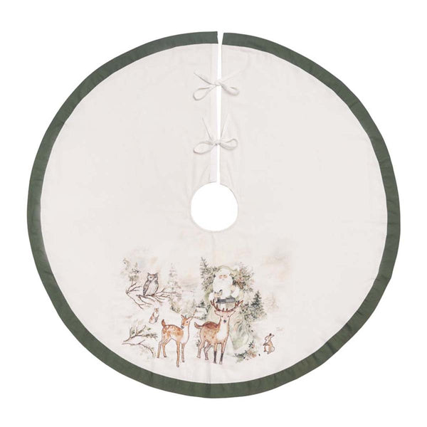 Snowy Santa Forest Tree Skirt