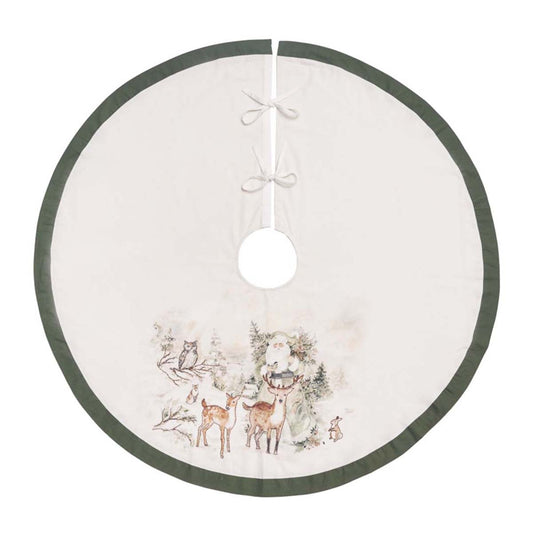 Snowy Santa Forest Tree Skirt