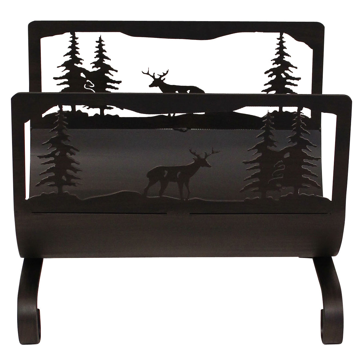 Deer Scene Wood Holder