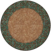 Tooled Turquoise Rug - 8 Ft. Round